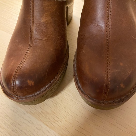 Adorable faux fur Born heeled clogs - Picture 4 of 5